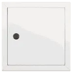 Rainproof metal access panel with 4-sided key