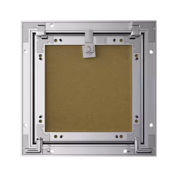 Accueil trape de visite plaque de platre alustar cle cylindrique derriere