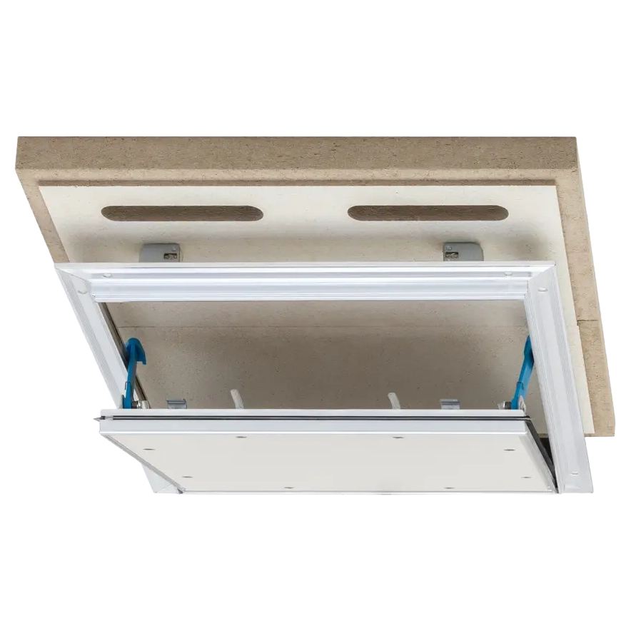 trappe-de-visite-coupe-feu-ei30-18-mm-0.webp Trappe de visite EI30 (30 min) 18 mm pour sous-plafond coupe-feu indépendant – Alumatic – Image 1