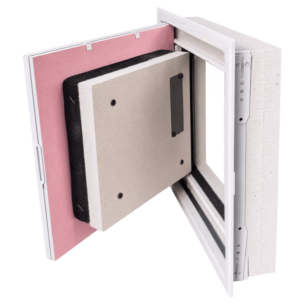 Trappe de visite coupe-feu EI90 Softline acier murs massifs et gaines